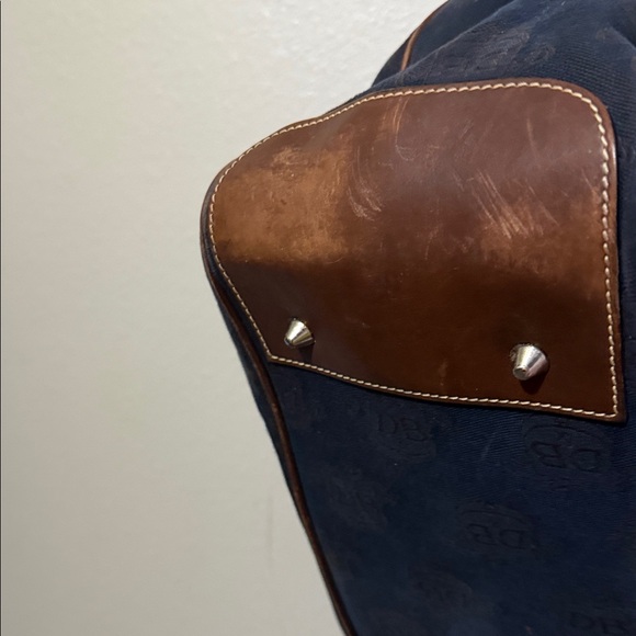 Vintage Dooney & Bourke Signature Canvas Double Leather Handles Tote Bag - Picture 5 of 14